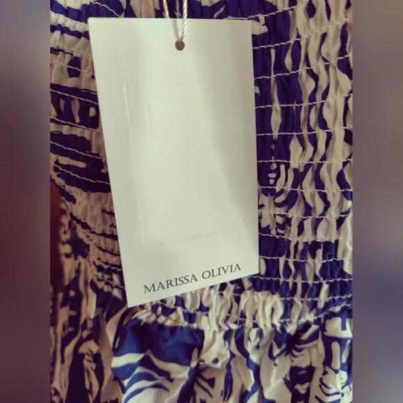 Blue and White Patterned Dress - Picture 5 of 5